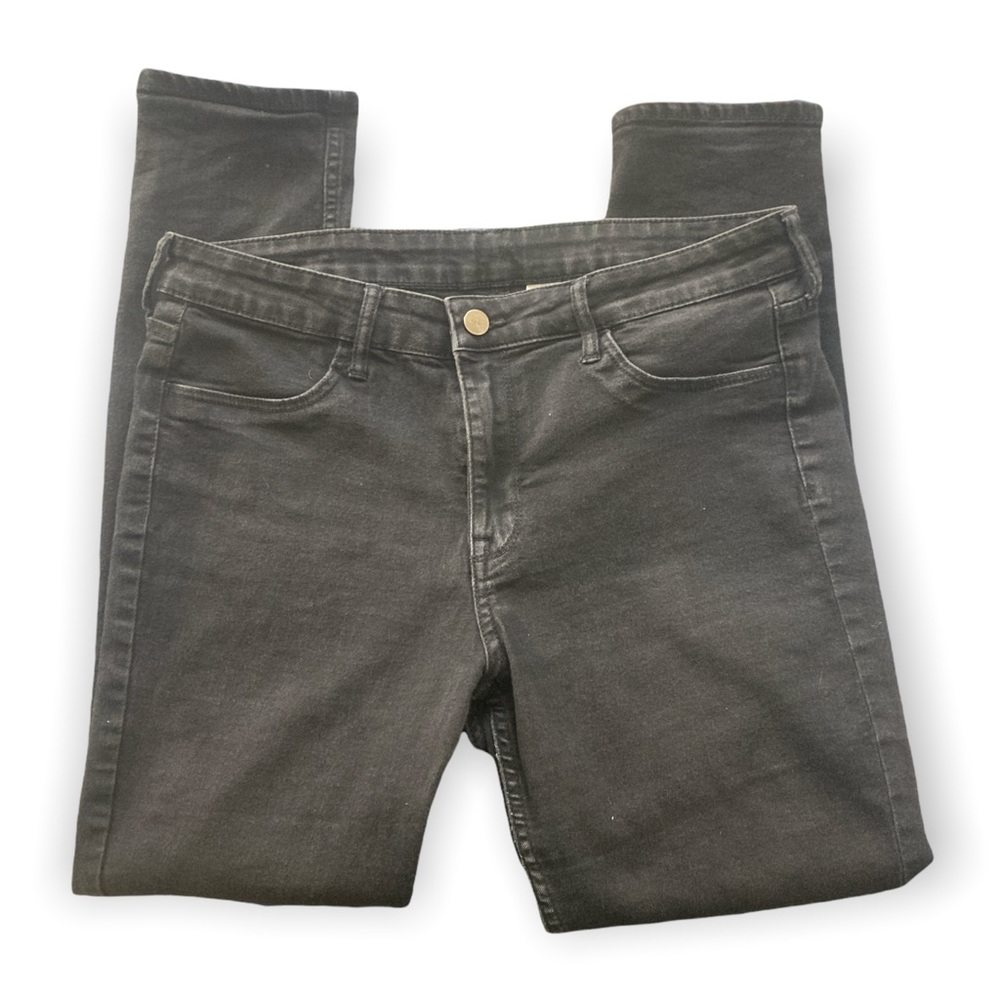 H&M &Denim Skinny Ankle Stretch Mid Rise Denim Jeans Black Size 32
